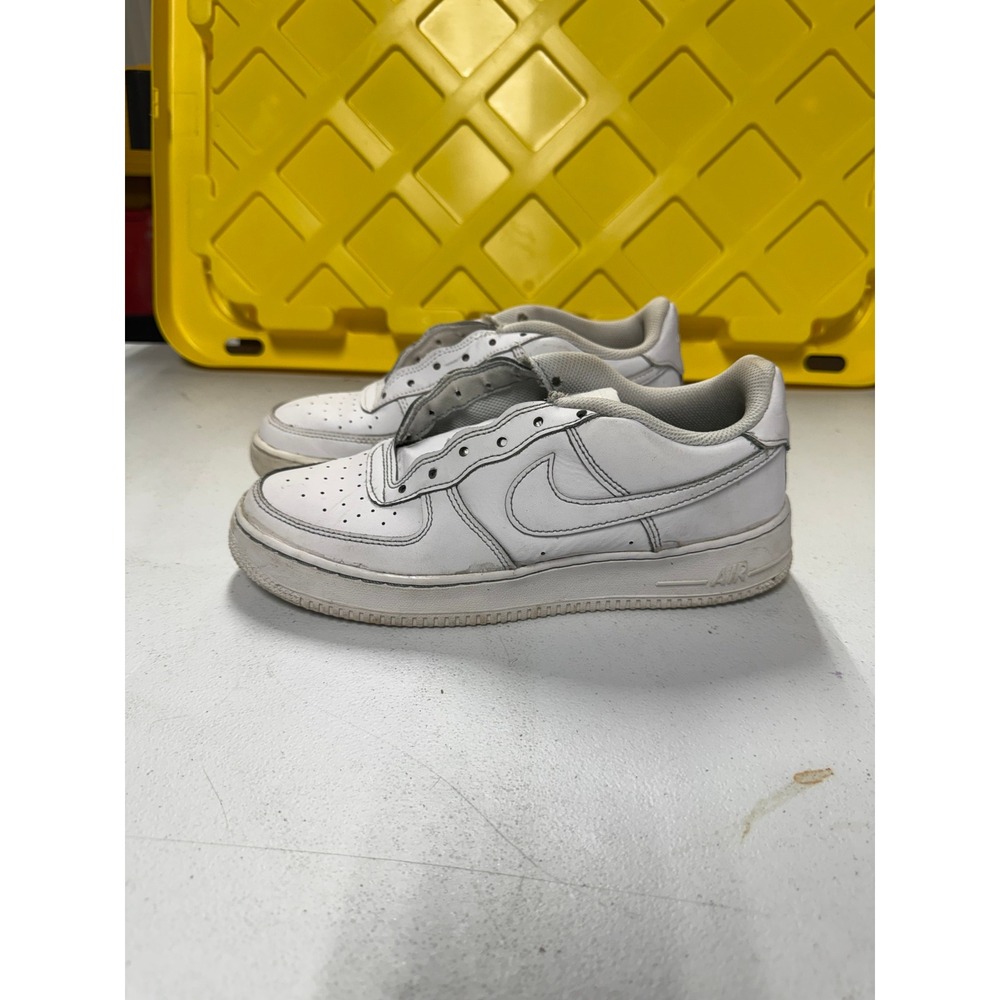 Nike Air Force 1 LE GS White Sneakers DH2920-111 Youth 7Y Womens 8.5 No Laces